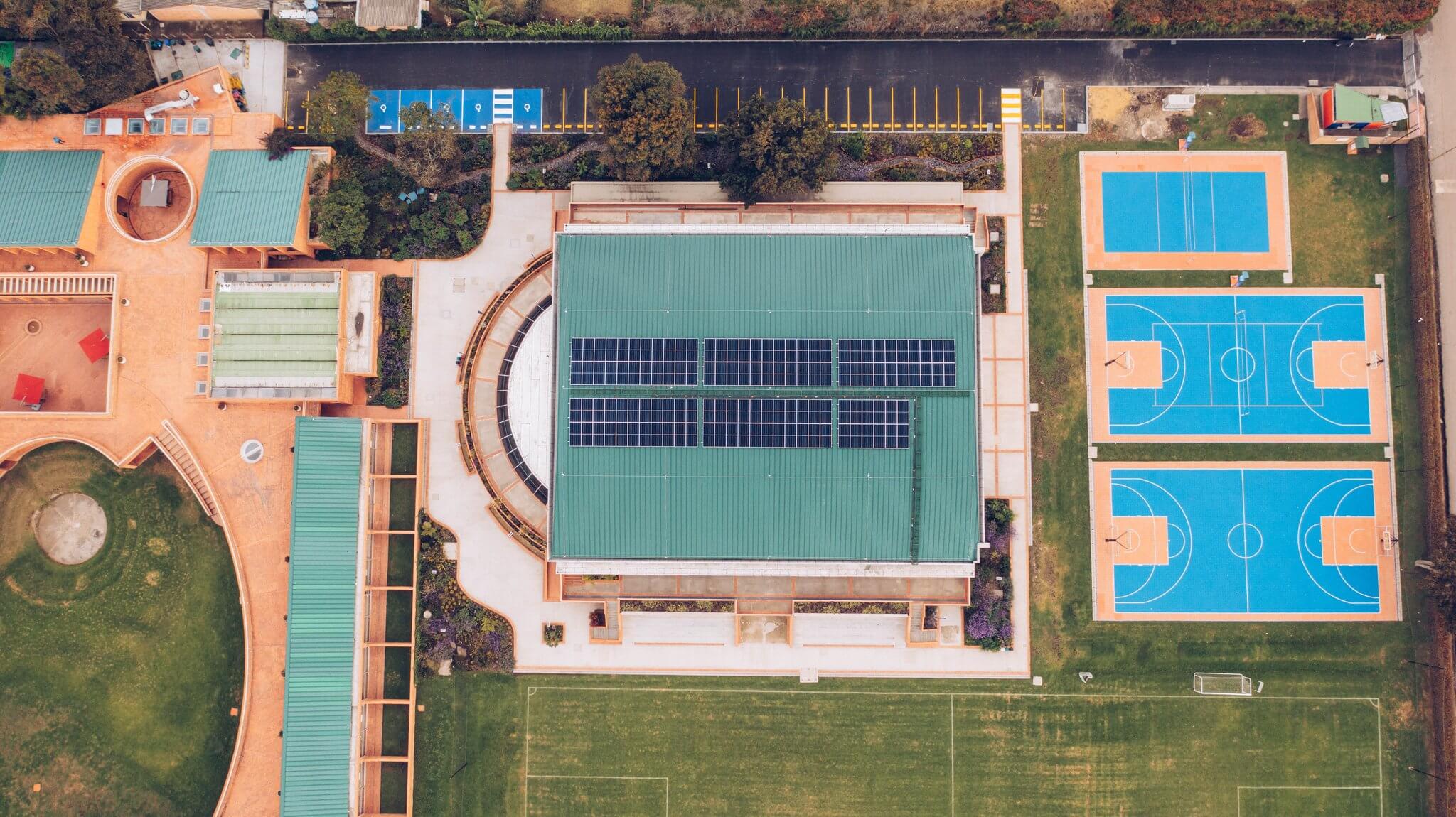 Vista aérea ALUNA — Gimnasio Fontana, Bogotá